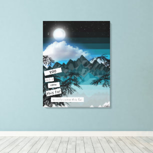 Vollmond Blauer Berg von Sara Motolanez Leinwanddruck