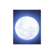 Vollmond Blue Aura gesteppte Canvas Print