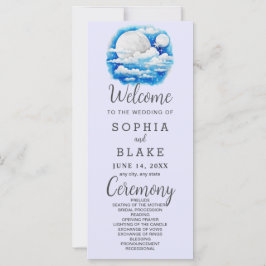 Vollmond Celestial Stars Lavender Wedding Programm