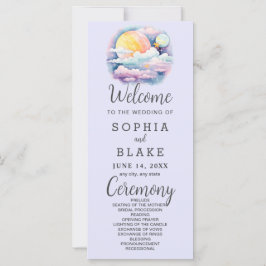 Vollmond Celestial Stars Lavender Wedding Programm