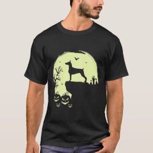 Vollmond Doberman Halloween Hund für Menschen Frau T-Shirt