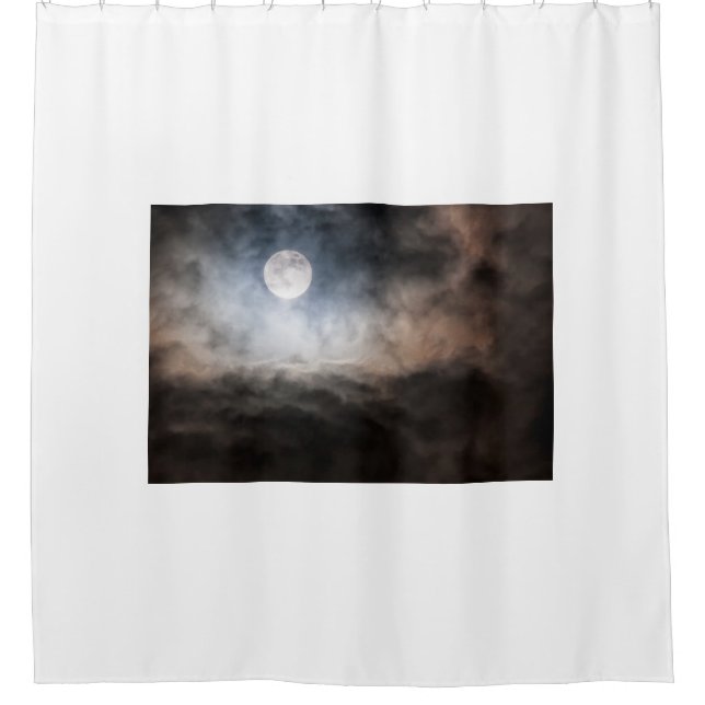 Vollmond Duschvorhang (Vorderseite)