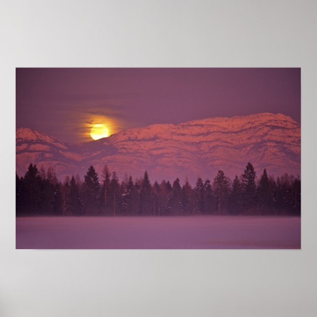 Vollmond erhebt sich während poster (Vorne)