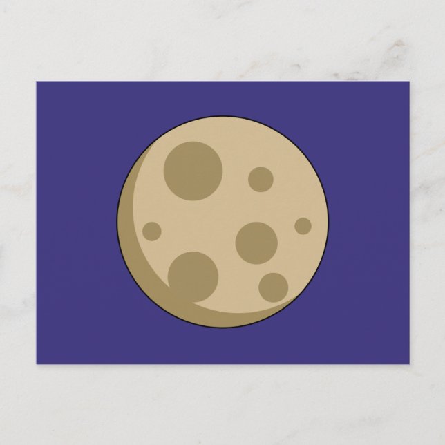 Vollmond Feiertagspostkarte (Vorderseite)