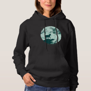 Vollmond Forest Animal Predator Moonlight Howling Hoodie