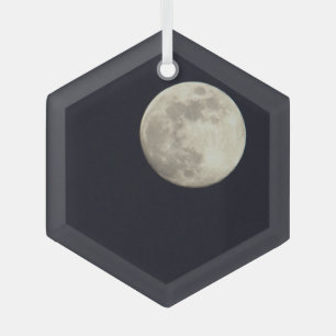 Vollmond Foto Ornament Aus Glas