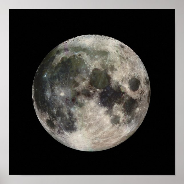 Vollmond-Fotografie Galileo Poster (Vorne)