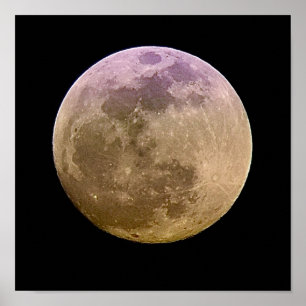 Vollmond-Fotografie-Plakatdruck für die Zeichnung Poster