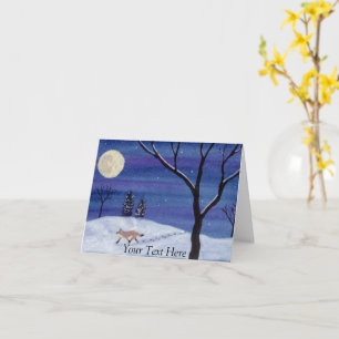 Vollmond Fox Karte
