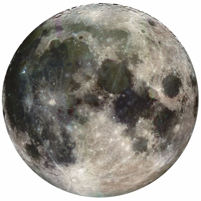 Vollmond Freistehende Fotoskulptur (Vorne)