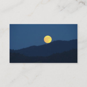 Vollmond-Geschäftskarten Orange Vollmond Visitenkarte
