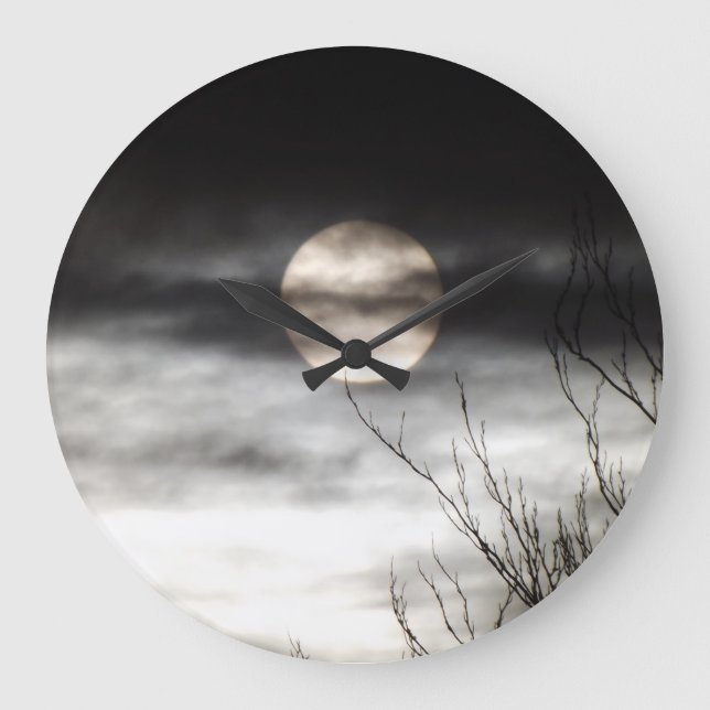 Vollmond Große Wanduhr (Vorderseite)