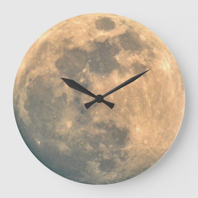 Vollmond Große Wanduhr (Vorderseite)