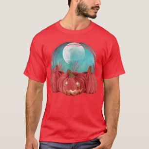 Vollmond Halloween Kostümfilm Kürbislaterne grusel T-Shirt