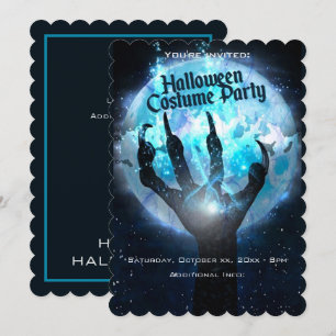 Vollmond-Halloween-Party Einladung