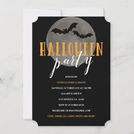 Vollmond | Halloween-Party-Einladung Einladung