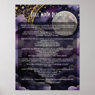Vollmond-Heidenritual- und Gebetbuch der Schatten Poster