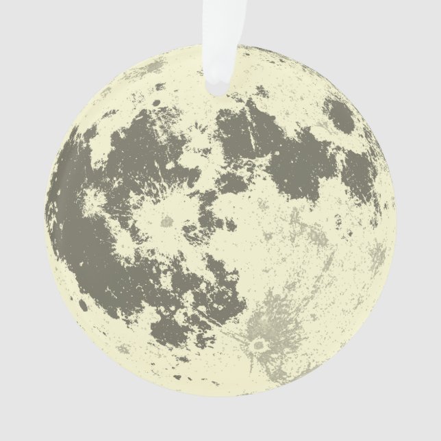 Vollmond helles Supermoon Ornament (Vorderseite)