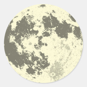 Vollmond helles Supermoon Runder Aufkleber