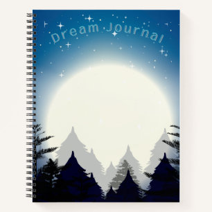 Vollmond im Forest Dream Journal Notizbuch