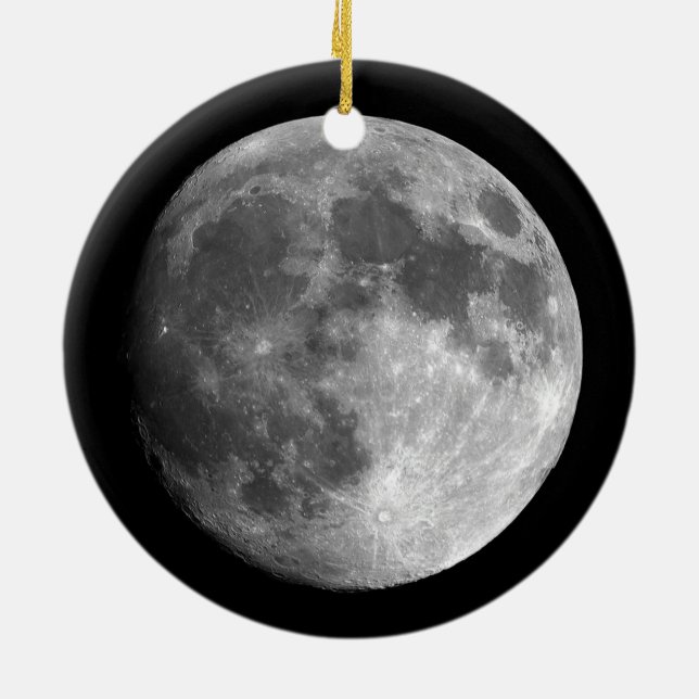 Vollmond Image BnW Ornament (Hinten)