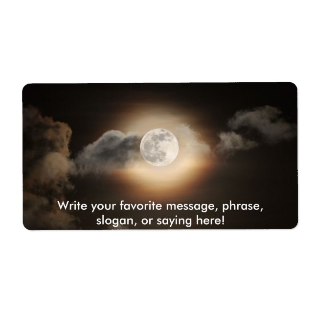 Vollmond in bewölkter Nacht (Vorne)