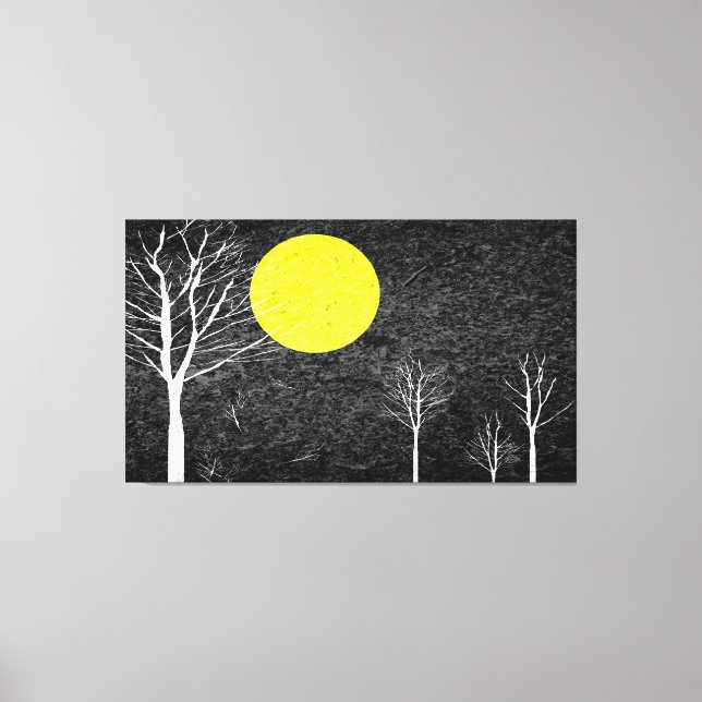 Vollmond in der Nacht | Abstraktes Bild 2 Leinwanddruck (Vorderseite)