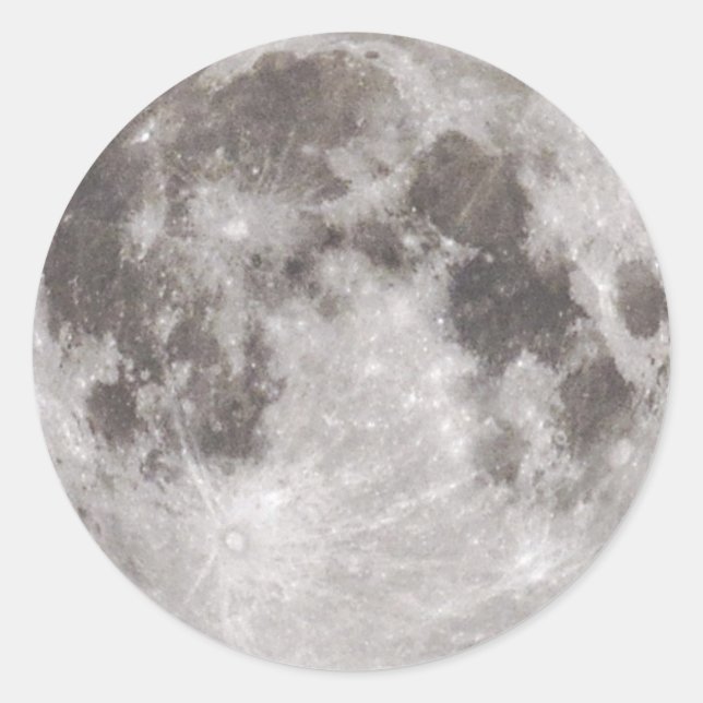 Vollmond in der Nacht Runder Aufkleber (Vorderseite)