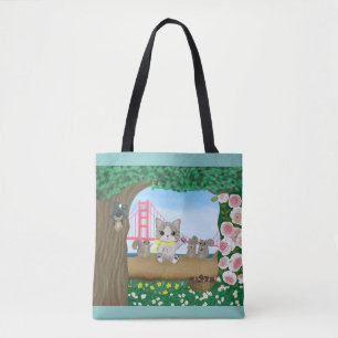 Vollmond-Katze Tasche