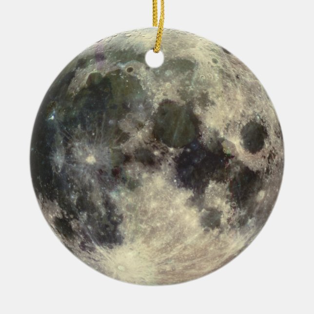 Vollmond Keramik Ornament (Vorne)