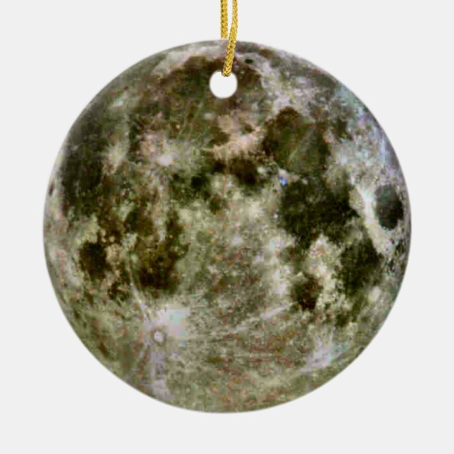 Vollmond Keramikornament (Vorne)