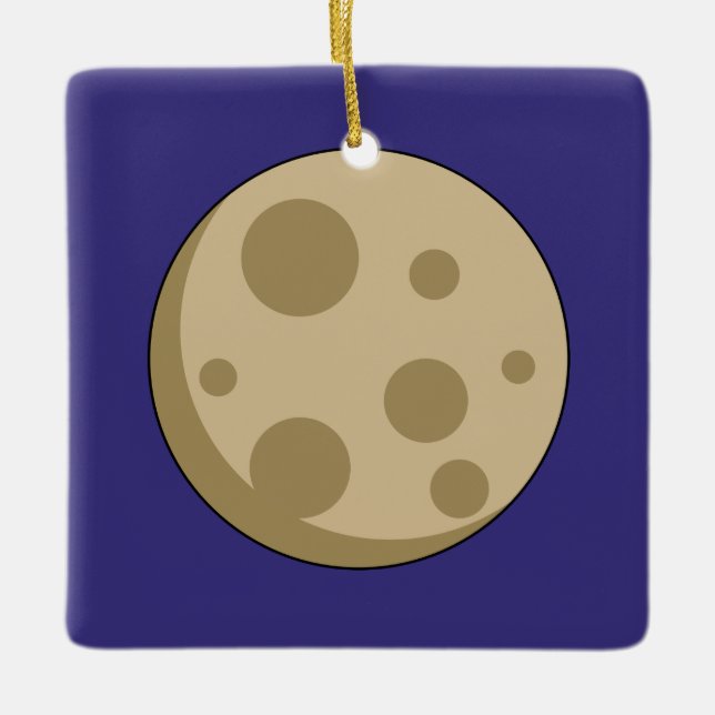 Vollmond Keramikornament (Vorderseite)