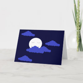 Vollmond lächeln mit Wolken: Dunkelblauer Fleck Karte