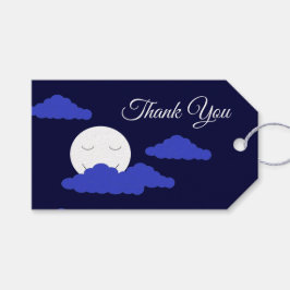Vollmond lächeln mit Wolken Geschenkanhänger