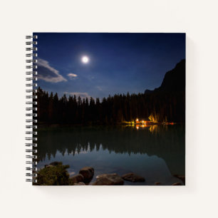 Vollmond   Lake Louise, Kanada Notizbuch