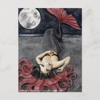 Vollmond, leeres Herz von Dawn Obrecht Postkarte