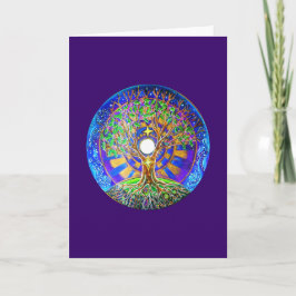 Vollmond-Mandala-Gruß-Karte Karte