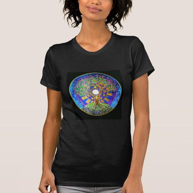 Vollmond-Mandala-T-Shirt T-Shirt (Vorderseite)