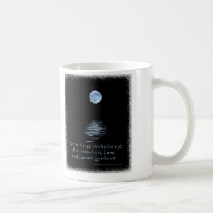 Vollmond mit Sprichwort des gebürtigen Amerikaners Kaffeetasse