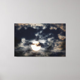 Vollmond mit Wolken Leinwanddruck