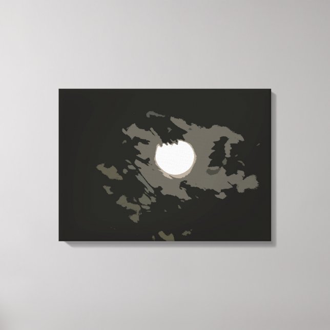 Vollmond Modern Print Leinwanddruck (Vorderseite)