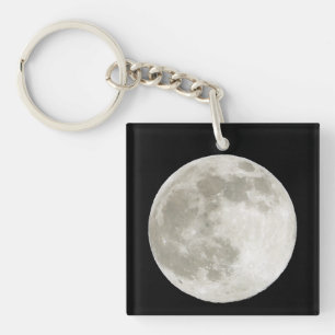 Vollmond-Nachthimmel Himmelsglanz Astronomie Kunst Schlüsselanhänger