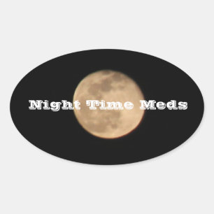Vollmond Nachtzeit Med Sticker