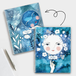 Vollmond Neumond Doppelseitiges Journal Notizbuch