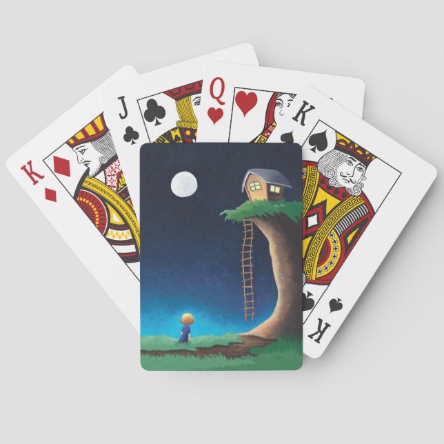 Vollmond Night Sky Spielkarten (Rückseite)