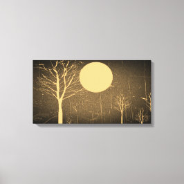 Vollmond Night Vintag Wrapped Canvas Leinwanddruck