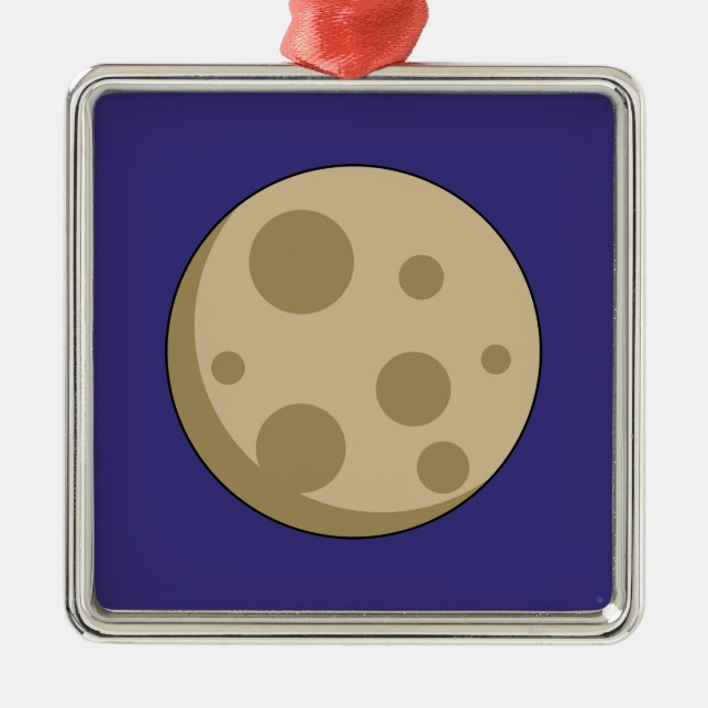 Vollmond Ornament Aus Metall (Vorne)