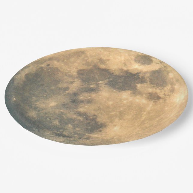 Vollmond Pappteller (Schrägansicht)