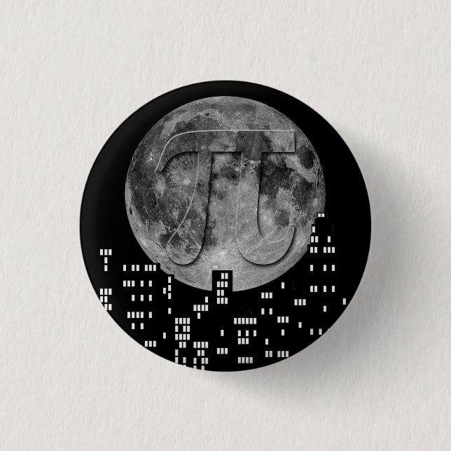 Vollmond Pi im Himmel Button (Vorderseite)