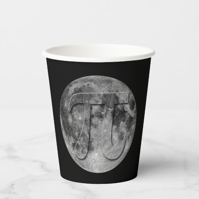 Vollmond-Pi-Tagesspass Pappbecher (Vorderseite)